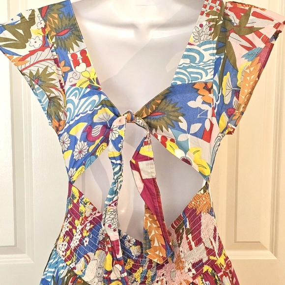 Caroline Constas Claudia Midi Flutter Sleeve Open Back Dress - Picture 6 of 12